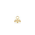 14k Leaf Shape Hoop Charm by Orlina Fine