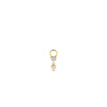 14k Diamond Dangle Hoop Charm by Orlina Fine
