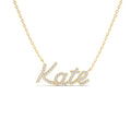 14k Personalized Diamond Name Necklace by Orlina Fine