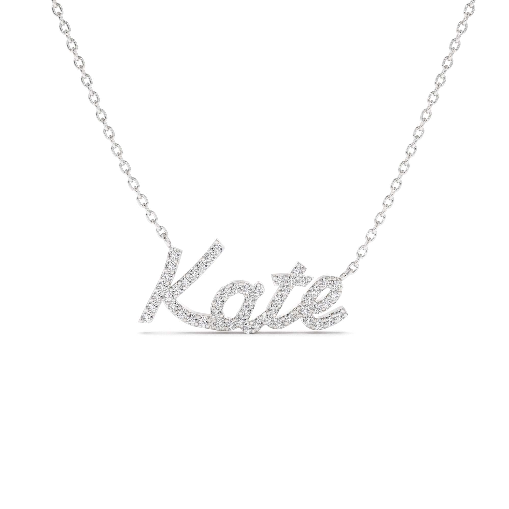 14k Personalized Diamond Name Necklace - view 4