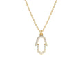 14k Diamond Hamsa Necklace by Orlina Fine