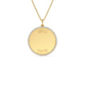 14k Personalized Diamond Medallion Necklace by Orlina Fine