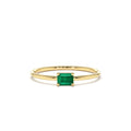 14k Octagon Cut Emerald Ring by Orlina Fine