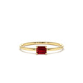 14k Octagon Cut Ruby Ring by Orlina Fine