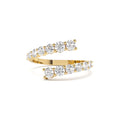 14k Cross Over Graduated Diamond Wrap Ring by Orlina Fine