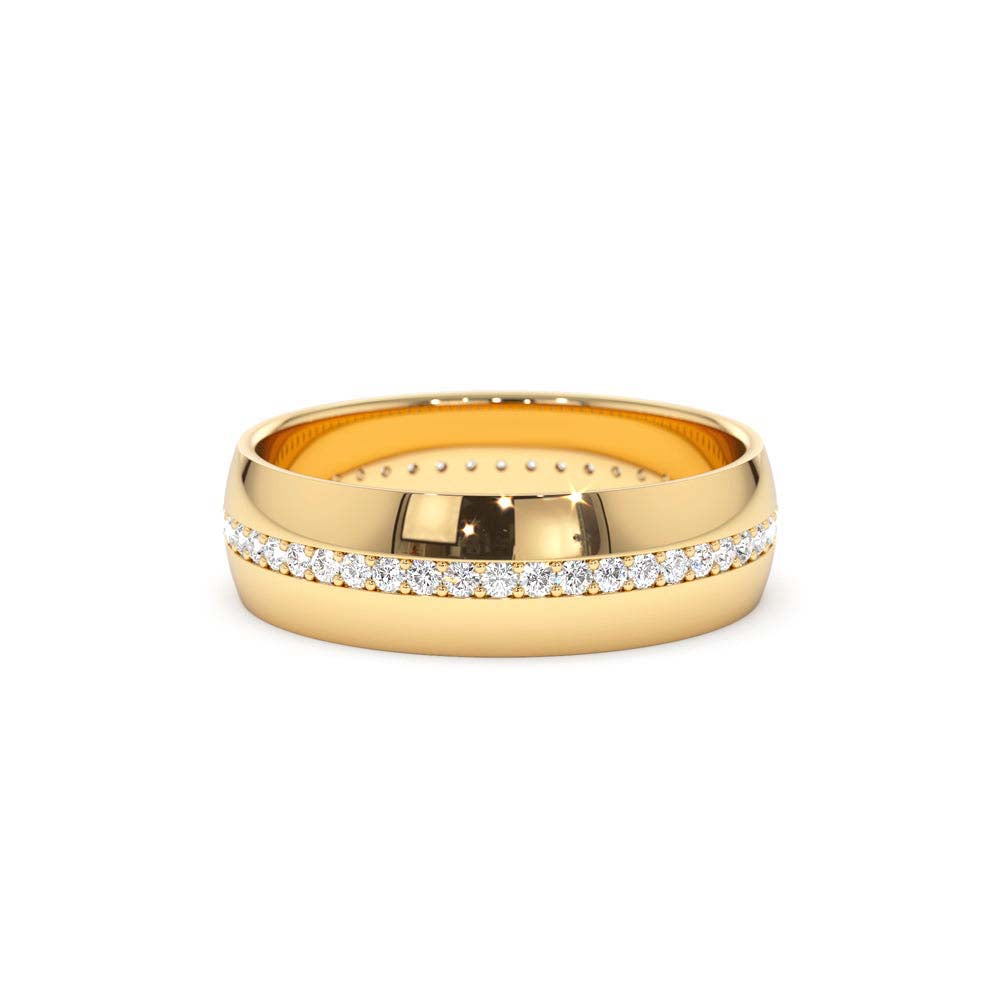 14k 5MM Wide Full Eternity Diamond Ring by Orlina Fine
