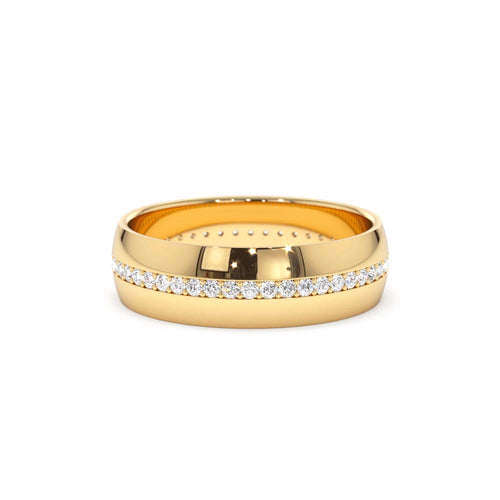 14k 5MM Wide Full Eternity Diamond Ring by Orlina Fine