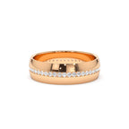 14k 5MM Wide Full Eternity Diamond Ring - view 2