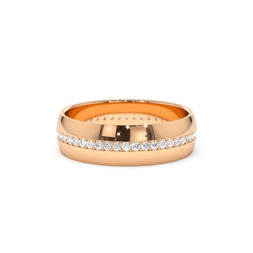 14k 5MM Wide Full Eternity Diamond Ring - view 2