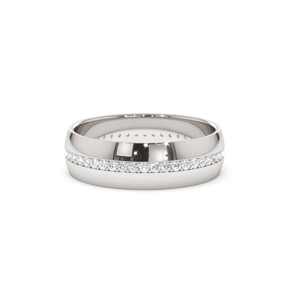 14k 5MM Wide Full Eternity Diamond Ring - view 3