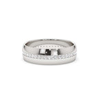 14k 5MM Wide Full Eternity Diamond Ring - view 3