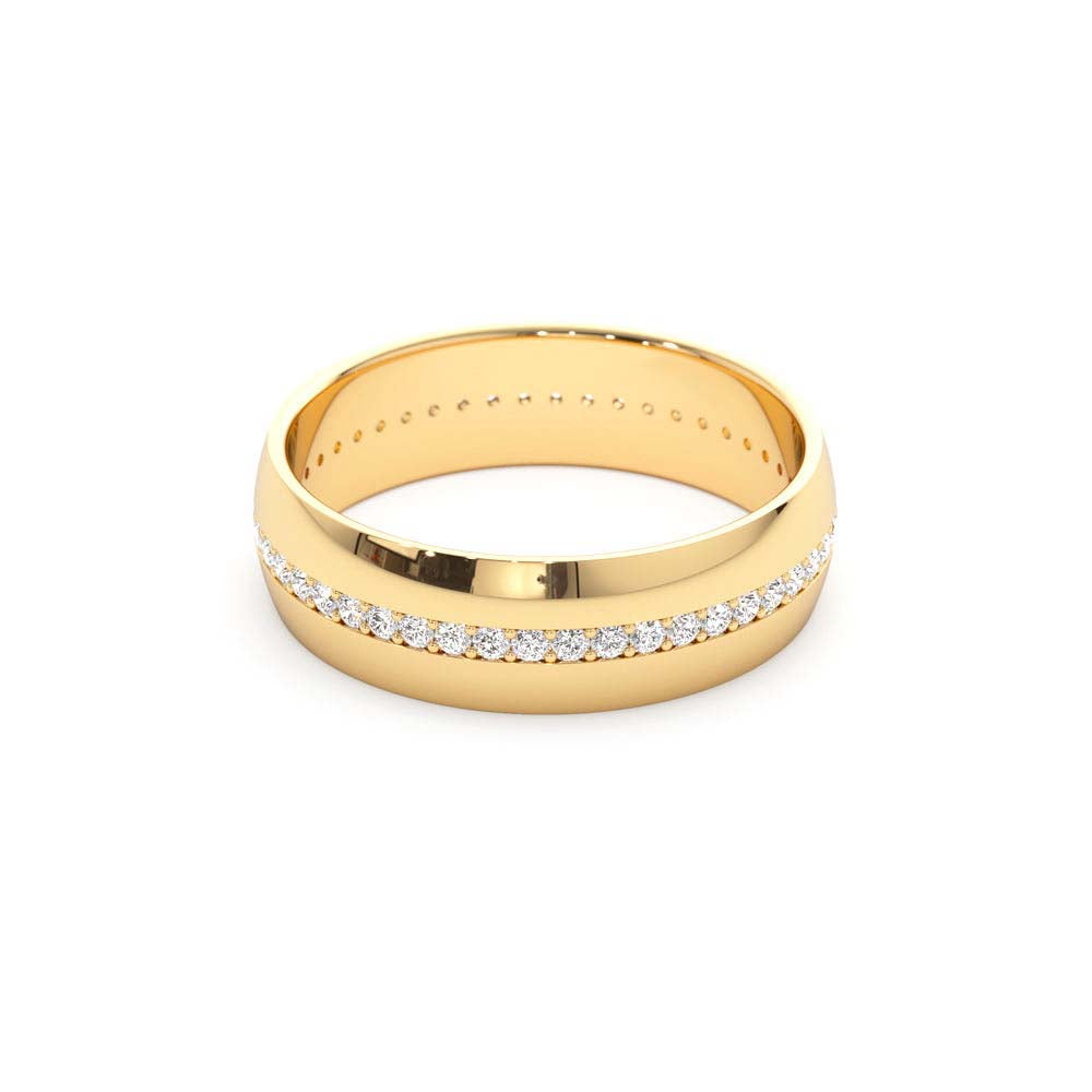 14k 5MM Wide Full Eternity Diamond Ring - view 4