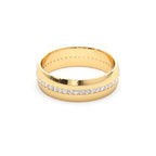 14k 5MM Wide Full Eternity Diamond Ring - view 4