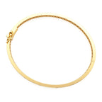 14k 3MM Flat Flush Setting Stacking Diamond Bangle - view 4