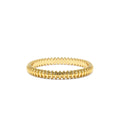 14K Stackable Ribbed Wedding Band by Orlina Fine