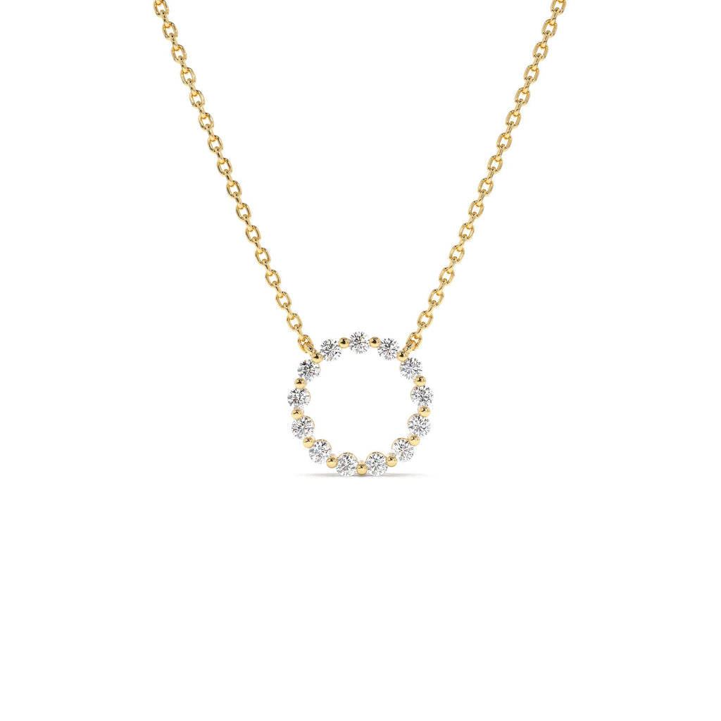14k Diamond Circle of Life Necklace 0.25 ctw by Orlina Fine