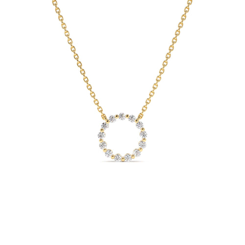 14k Diamond Circle of Life Necklace 0.25 ctw by Orlina Fine