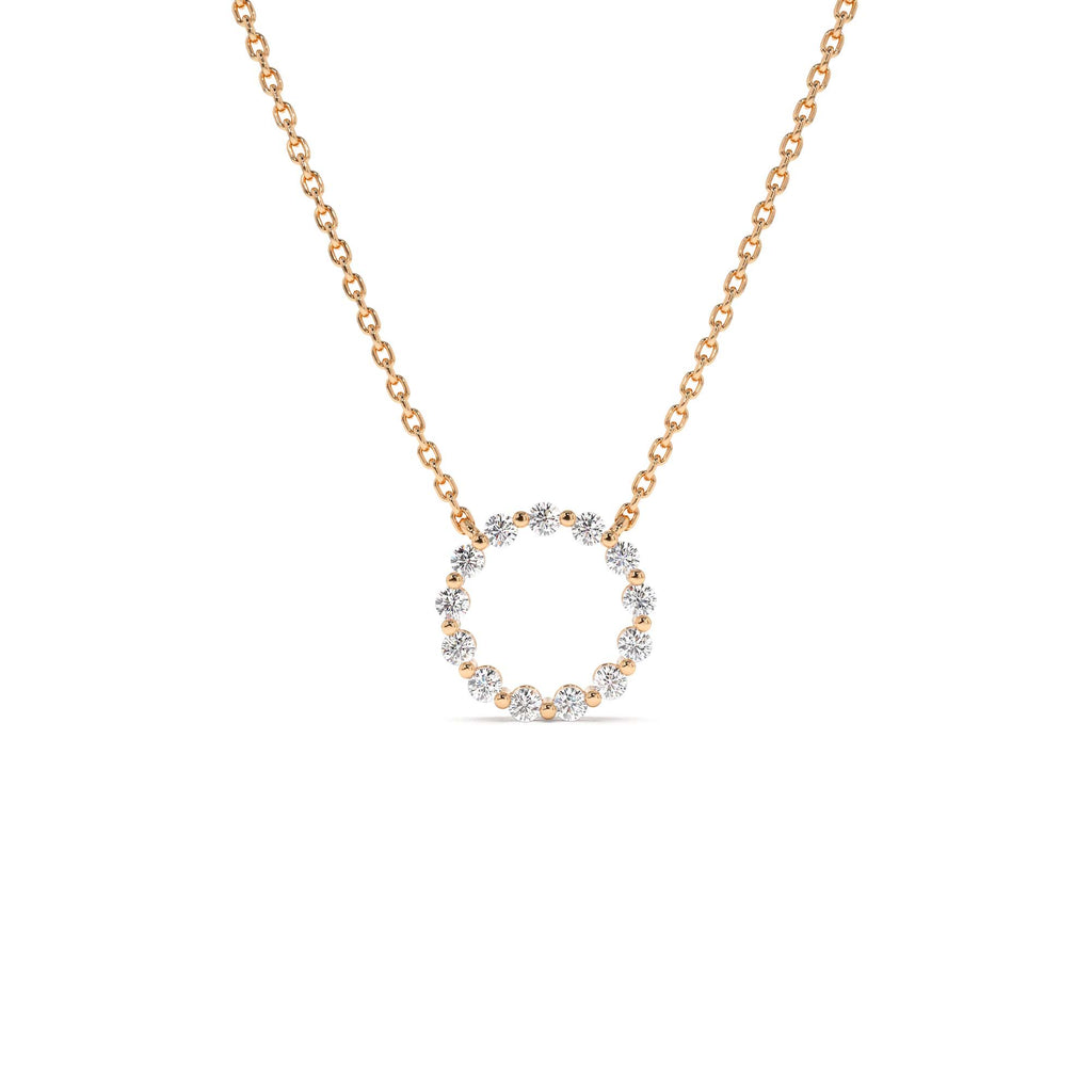 14k Diamond Circle of Life Necklace 0.25 ctw - view 2