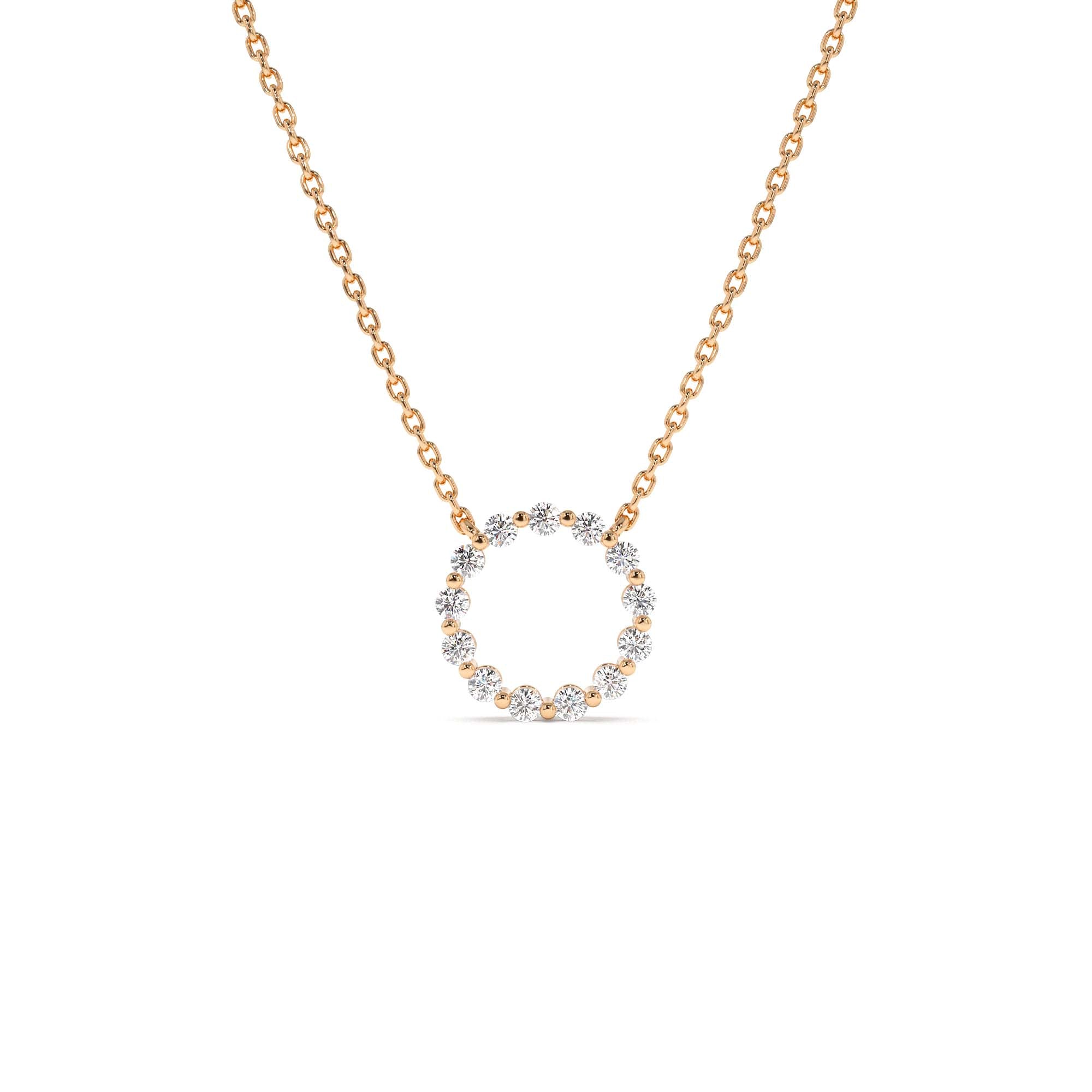 14k Diamond Circle of Life Necklace 0.25 ctw - view 2