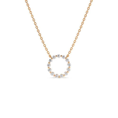 14k Diamond Circle of Life Necklace 0.25 ctw - view 2