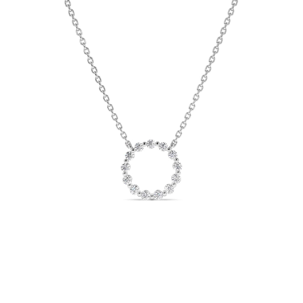 14k Diamond Circle of Life Necklace 0.25 ctw - view 3