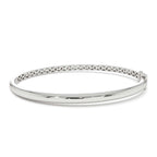 14k 3.5mm Dome Gold Bangle Bracelet - view 3