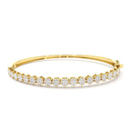 14k 1.15ctw Luxurious Cluster Diamond Bangle by Orlina Fine
