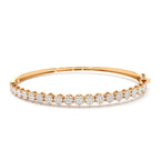 14k 1.15ctw Luxurious Cluster Diamond Bangle - view 2