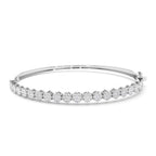 14k 1.15ctw Luxurious Cluster Diamond Bangle - view 3