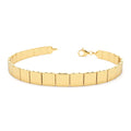 14K Gold Square Link Stacking Bracelet by Orlina Fine
