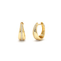 14k Gold Teardrop Diamond Hoop Earrings by Orlina Fine