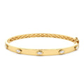 14k Bezel Setting Marquise Shaped Diamond Bangle by Orlina Fine