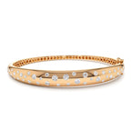 14k 1.20ctw Dome Floating Diamond Bangle Bracelet - view 2