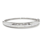 14k 1.20ctw Dome Floating Diamond Bangle Bracelet - view 3