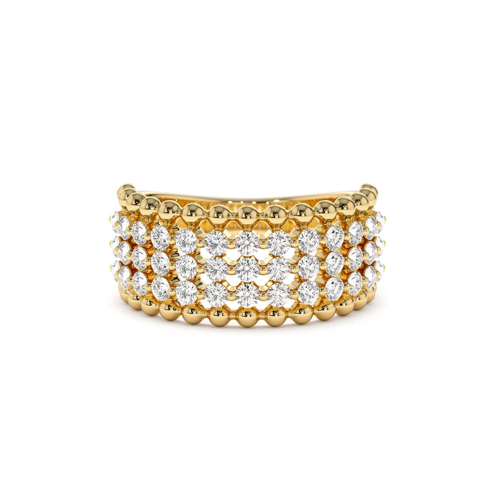 14k Floating Diamond Bubble Band by Orlina Fine