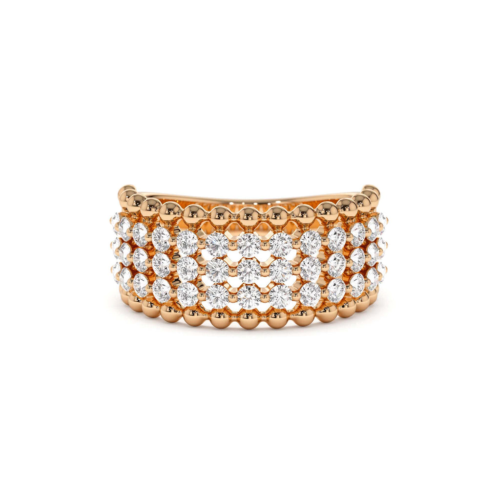 14k Floating Diamond Bubble Band - view 2