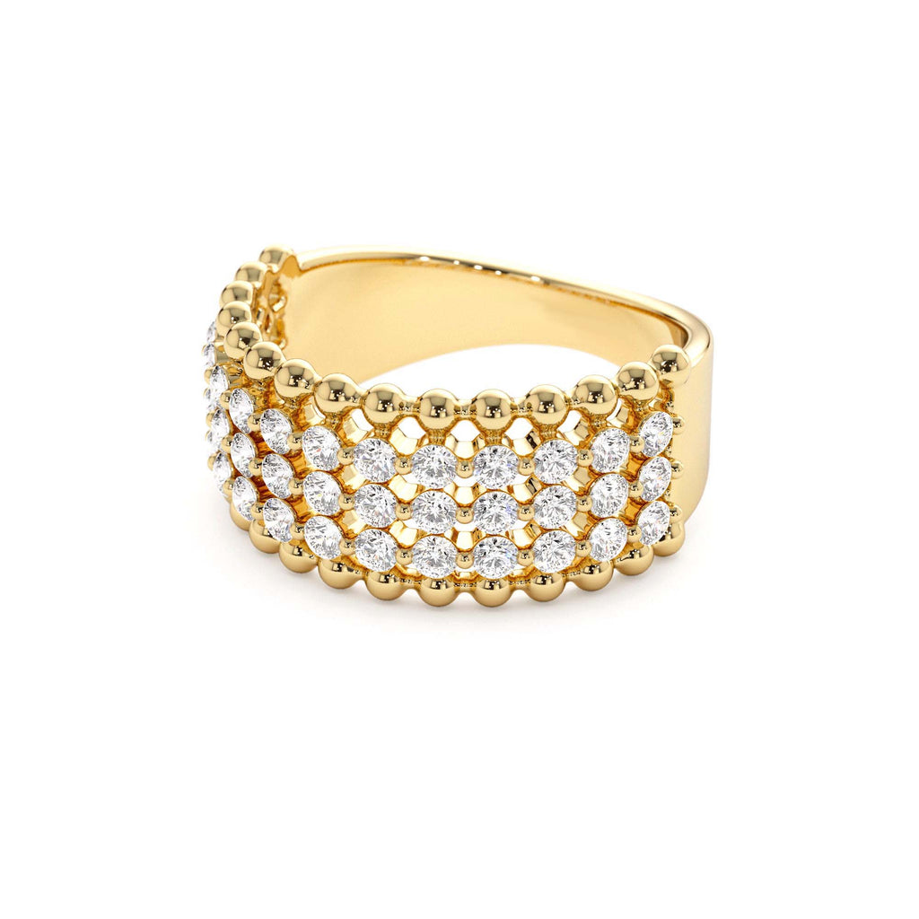 14k Floating Diamond Bubble Band - view 4