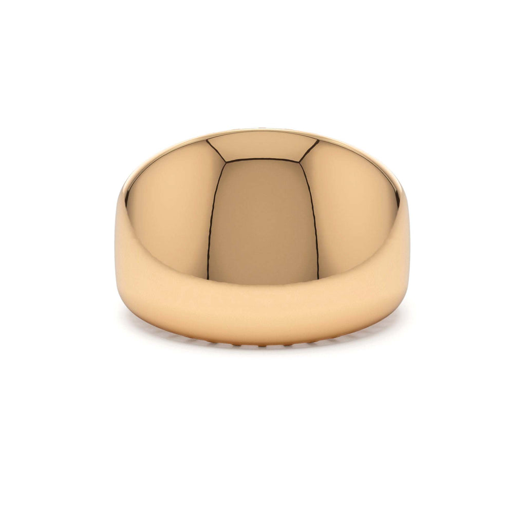 14k Chunky Gold Dome Graduating Statement Ring - view 2