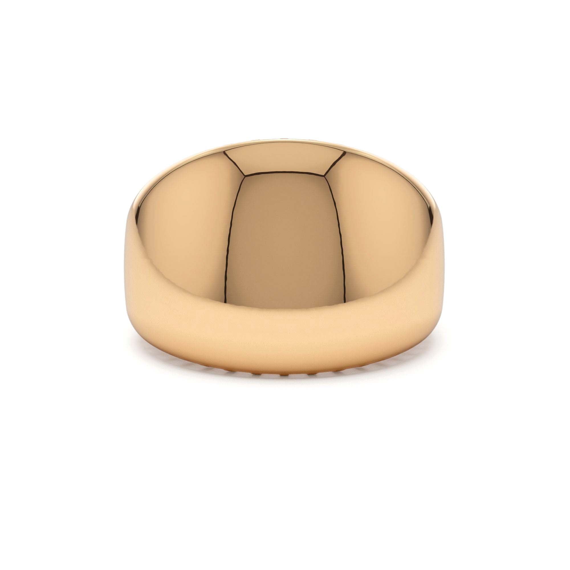 14k Chunky Gold Dome Graduating Statement Ring - view 2