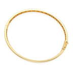 14k 4mm Dome Star Setting Diamond Bangle Bracelet - view 4