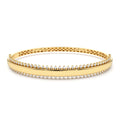 14k 0.85 Ctw Statement Diamond Bangle Bracelet by Orlina Fine