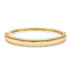 14k 0.85 Ctw Statement Diamond Bangle Bracelet by Orlina Fine