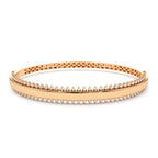 14k 0.85 Ctw Statement Diamond Bangle Bracelet - view 2