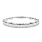 14k 0.85 Ctw Statement Diamond Bangle Bracelet - view 3