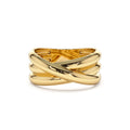 14k Solid Gold Multi-strand Crossover Ring by Orlina Fine