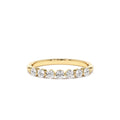 14k 0.40ctw 7 Stone Shared Prong Diamond Wedding Band by Orlina Fine