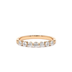 14k 0.40ctw 7 Stone Shared Prong Diamond Wedding Band - view 2