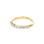 14k 0.40ctw 7 Stone Shared Prong Diamond Wedding Band - view 4