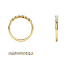 14k 0.40ctw 7 Stone Shared Prong Diamond Wedding Band - view 5