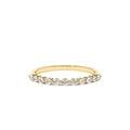 14k 0.30ctw 11 Stone Shared Prong Diamond Wedding Band by Orlina Fine